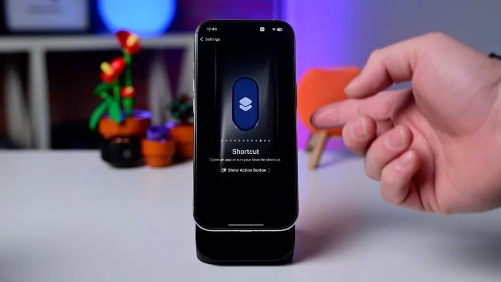 The Action button can be configured to open the Camera app