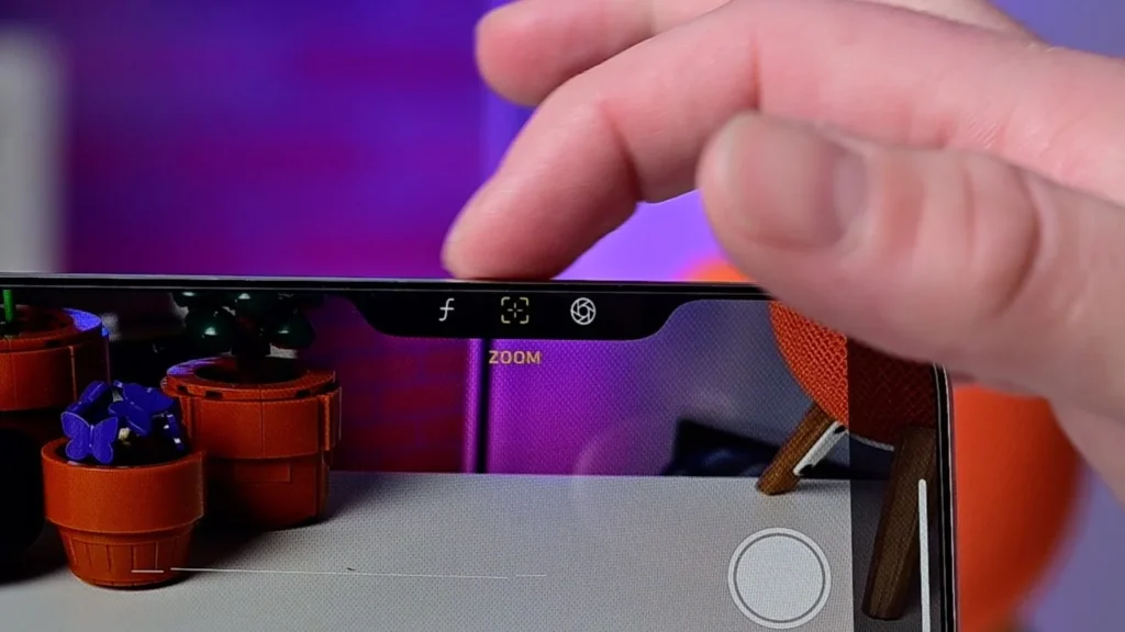 A light press reveals additional camera controls,